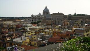 Sur les toits de Rome
