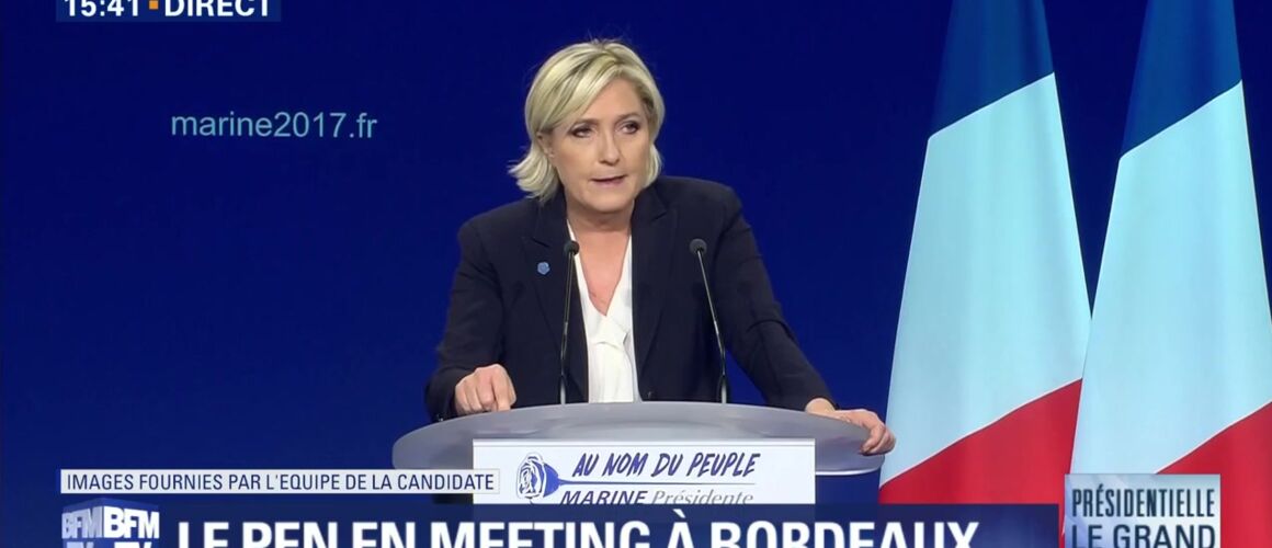 Face A Baba Marine Le Pen Audience Marine Le Pen fait huer BFM TV, la chaîne lui répond en direct (VIDEO