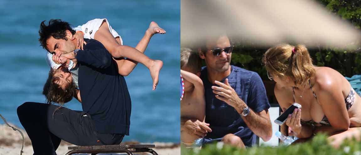 Miami À Avec EnfantsC'est Femme Et Quand Roger Se Federer Relaxe 4Aj5RL3