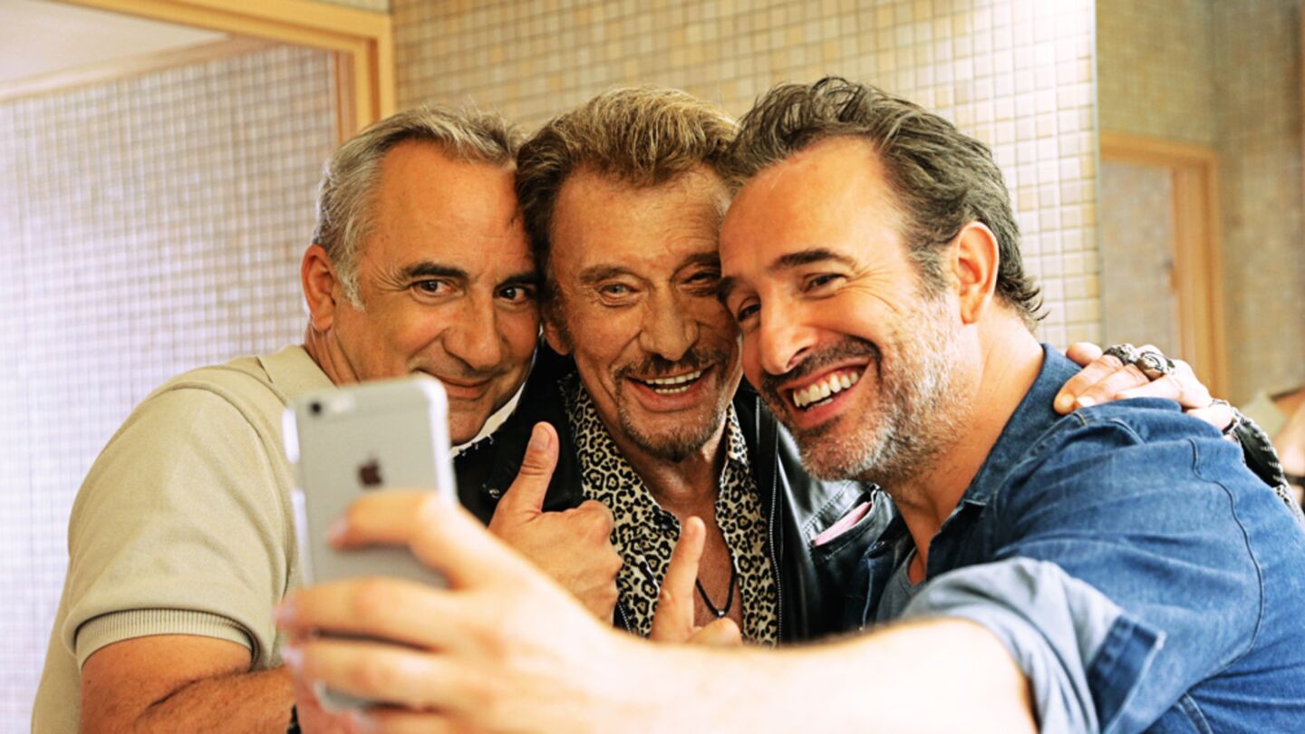 Johnny Hallyday Jean Dujardin et Antoine Dul ry en  mode  