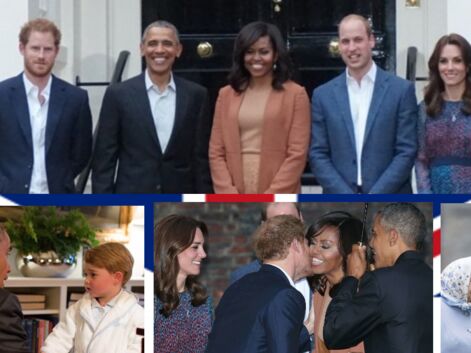 En pyjama, le prince George salue Barack Obama : les images de la visite du président américain à la famille royale