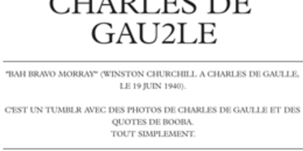 Booba Charles De Gaulle Le Tumblr Improbable Mais Tres Drole