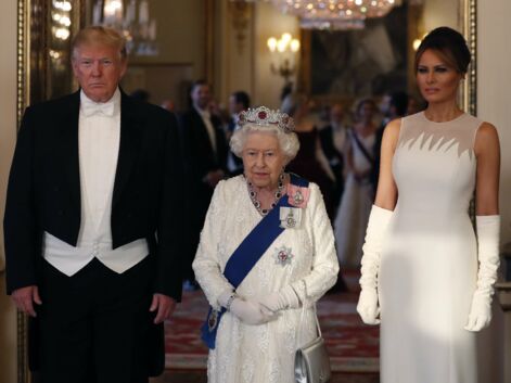 Banquet d'État à Buckingham pour la reine Elisabeth II et les Trump