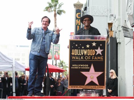 Fier, Quentin Tarantino inaugure son étoile à Hollywood avec sa compagne et Samuel L.Jackson