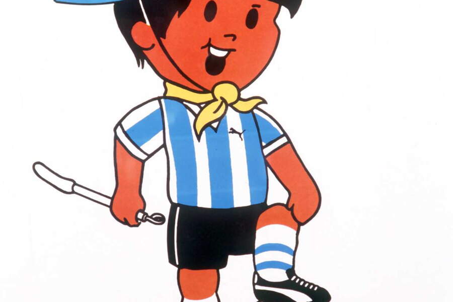 Mascotte Vintage Coupe Du Monde 1978 Argentine - Gauchito En Caoutchouc - 3.15 Pouces