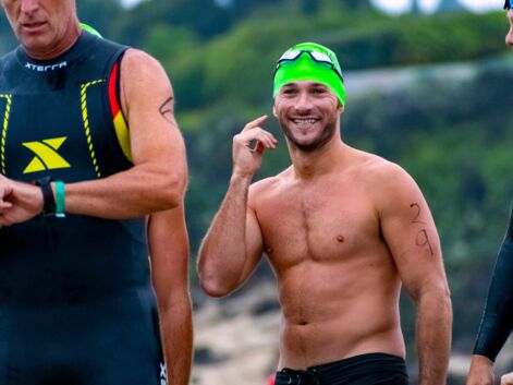 Scott Eastwood sort les pectoraux au Triathlon de Malibu