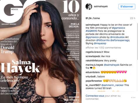 Salma Hayek : Selfie sexy, stars, animaux... la formidable vie de l'actrice sur Instagram