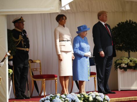 Rencontre au sommet entre la reine Elizabeth II et Melania et Donald Trump