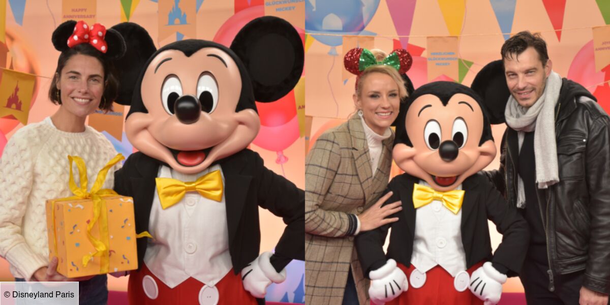 Alessandra Sublet Tout Sourire Elodie Gossuin En Amoureux Les Stars Fetent L Anniversaire De Mickey A Disneyland Paris Photos