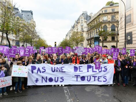 Julie Gayet, Muriel Robin, Alexandra Lamy… Dans les rues de Paris, les stars dénoncent les violences faites aux femmes