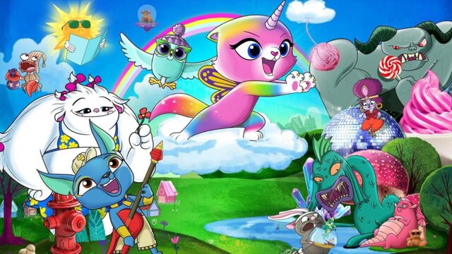 Arc En Ciel Papillon Licorne Chaton