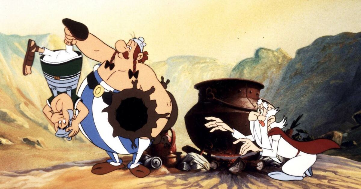 Обеликс под небес. Asterix et le coup du Menhir. Обеликс с камнем. Астерикс камень. Астерикс и Обеликс с камнем.