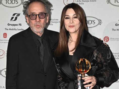 Tim Burton et Monica Bellucci amoureux à la cérémonie des Globo d'Oro Awards