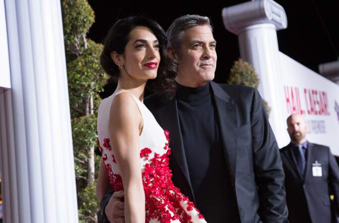 George Clooney, qui joue dans le film, et sa femme Amal étaient de la partie