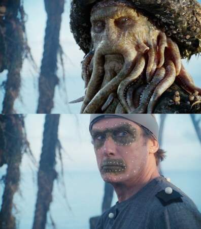 Davy Jones est un pirate mythique ("Pirates des caraibes" 2 et 3) qui fut transformé en créature abyssale.