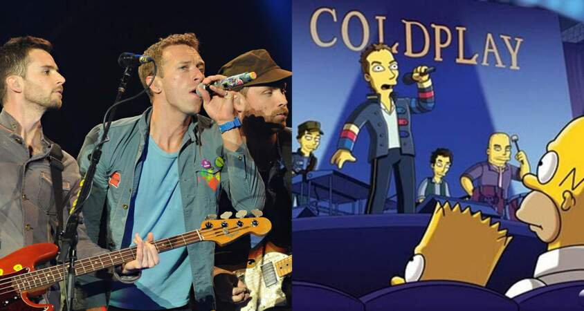 Le grouple Coldpaly venu donner un concert privé à Homer et Bart