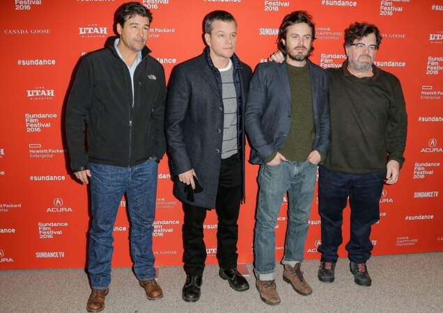 L'équipe du film Manchester By The Sea : Kyle Chandler, Matt Damon, Casey Affleck et Kenneth Lonergan