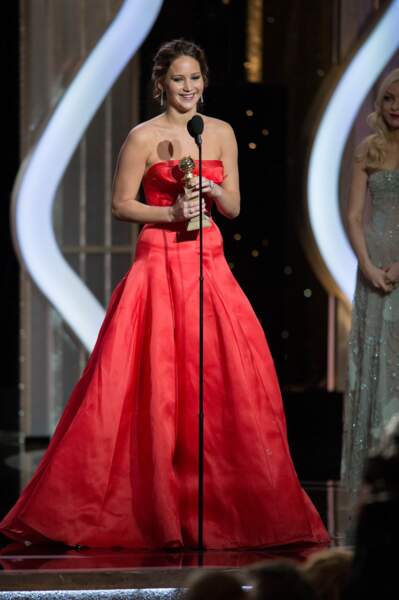 Révélée par Hunger games, Jennifer Lawrence a reçu le prix de la meilleure actrice de comédie (Happiness Therapy).