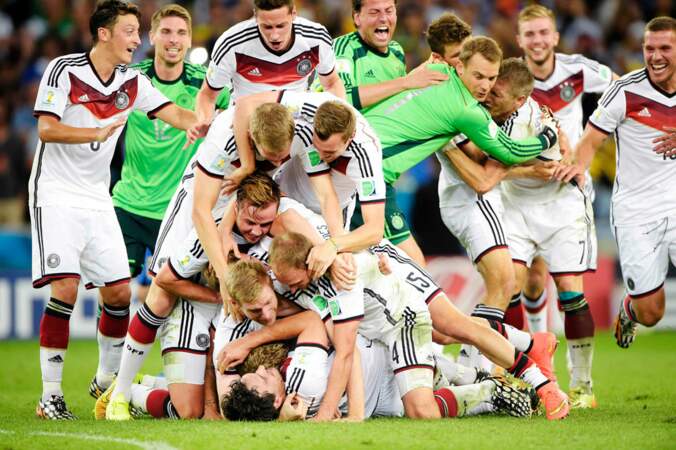 L'équipe d'Allemagne en pleine célébration