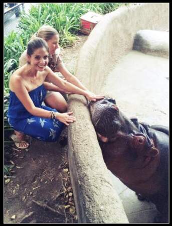 Va-t-elle repartir avec cet hippopotame ?
