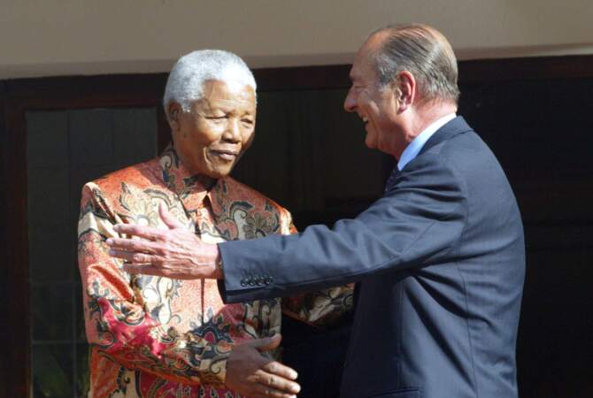 Nelson Mandela et le Président Chirac
