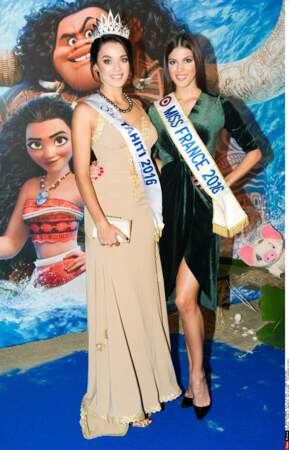 Miss Tahiti (Vaea Ferrand) et Miss France (Iris Mittenaere) : gros coup de chaud sur la tapis rouge !