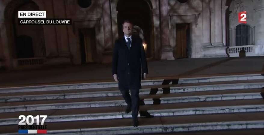 Le 14 mai dernier, Emmanuel Macron arrivait au pouvoir, et faisait son discours à la Pyramide du Louvre (Paris) 