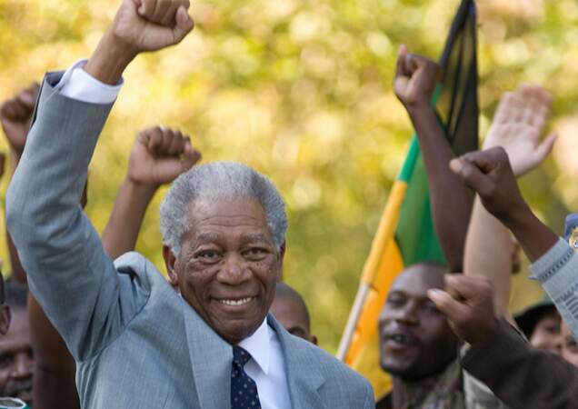 Morgan Freeman est Nelson Mandela dans Invictus de Clint Eastwood