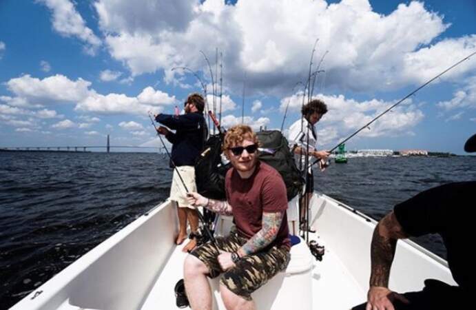 Ed Sheeran profite du grand air en s'offrant une partie de pêche 