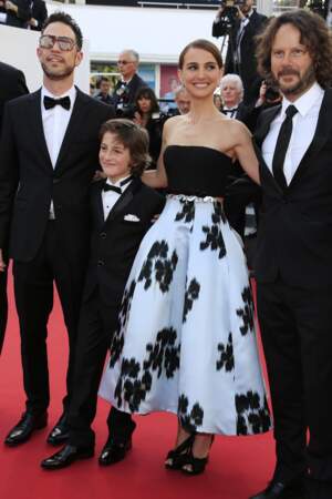Gilad Kahana, Natalie Portman et Ram Bergman pour la montée des marches de Mia Madre