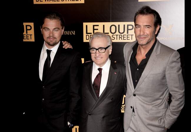 Lundi 9 décembre, Paris.Martin Scorsese, Leonardo DiCaprio, Jean Dujardin à l'avant-première du Loup de Wall Street