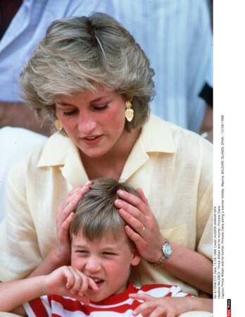 Le prince William en vacances à Majorque avec la princesse Diana en 1988