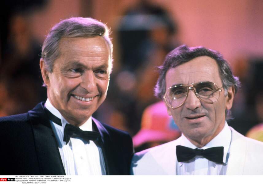 Charles Aznavour à l'émission Cadence 3 de Guy Lux en 1983