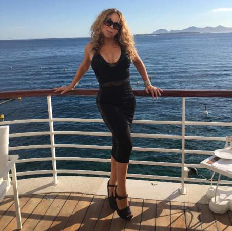 Mariah Carey au large l'Italie, 100% naturelle et spontanée. 