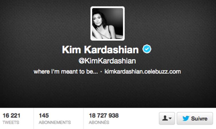Kim : le compte Twitter