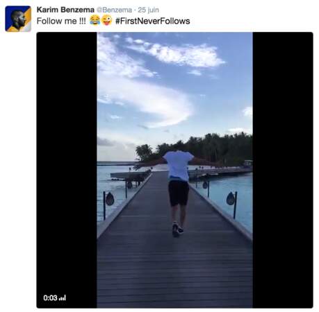 Mais il n'a pas fait que buller sur la plage, comme l'atteste une vidéo de jogging postée sur son compte Twitter