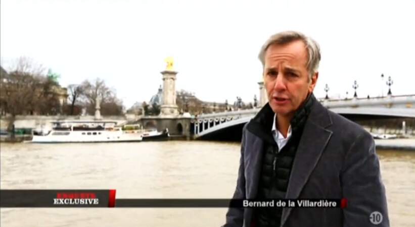 Visiblement, Bernard de La Villardière a un peu froid sur le tournage d'Enquête Exclusive   