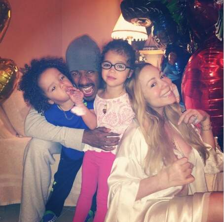 Mariah Carey et ses enfants ont souhaité une joyeuse fête à Nick Cannon... en toute décontraction bien sûr !