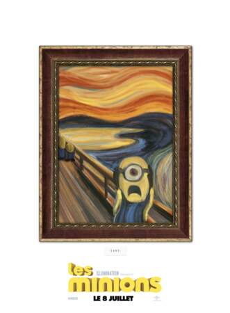 Attention, Minion effrayé dans une revisite du fameux Cri d'Edvard Munch
