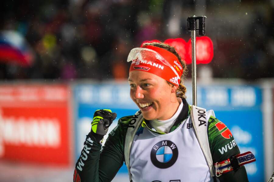 Laura Dahlmeier, championne olympique du sprint et de la poursuite (JO 2018)