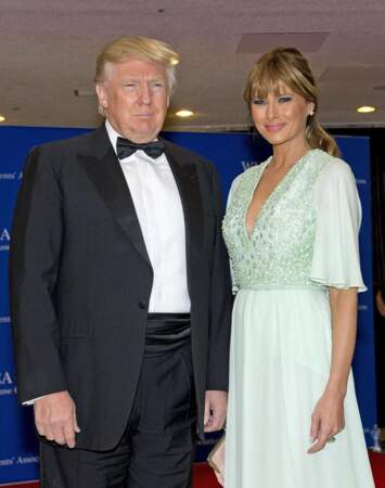 Donald Trump et sa compagne Melania, visiblement très heureuse d'avoir été invitée