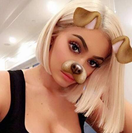 Kylie Jenner s'amuse avec le filtre "chien" de Snapchat