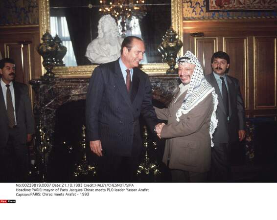 Yasser Arafat, leader du Mouvement de libération de la Palestine