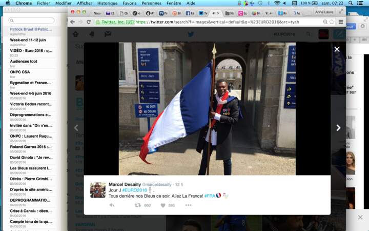 Tandis qu'en Irlande, Marcel Desailly exhibait fièrement le drapeau bleu-blanc-rouge