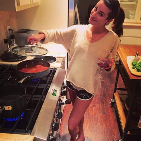 Lea Michele, elle, préfère cuisiner italien chez elle !
