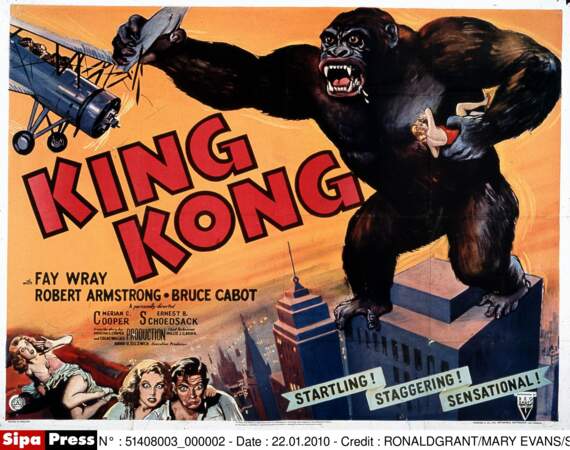 Pure création fantastique, King Kong entre en scène en 1933. Le mythe est né.