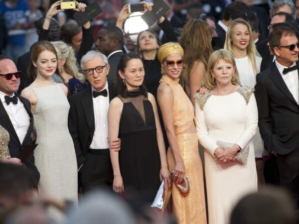 L'équipe du film The Irrational Man, star de la soirée au Festival de Cannes