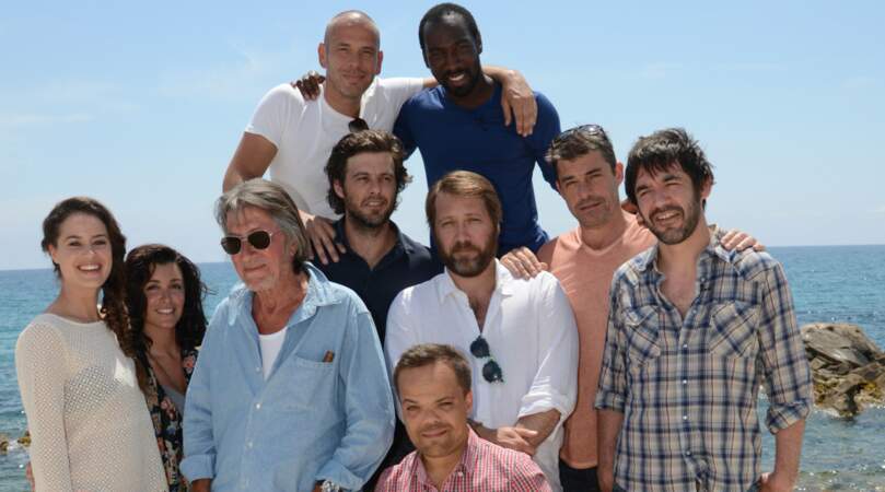 Une photo de groupe (avec Jenifer à gauche) lors d'un voyage de presse en Corse pour la promo du film Les Francis. 