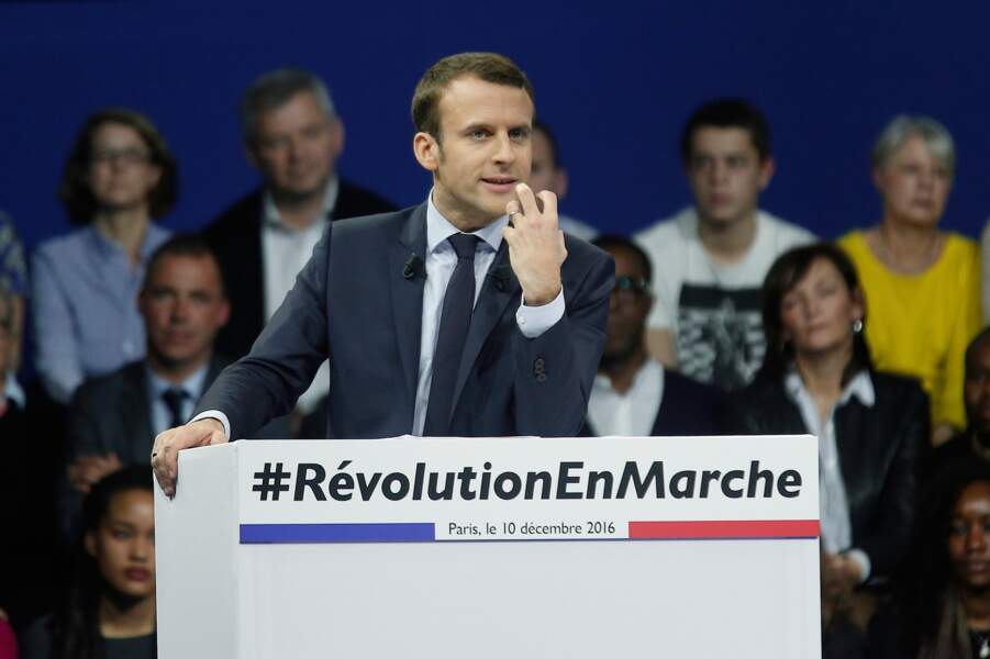 Lors de son grand meeting de campagne à Paris, le 10 décembre.
