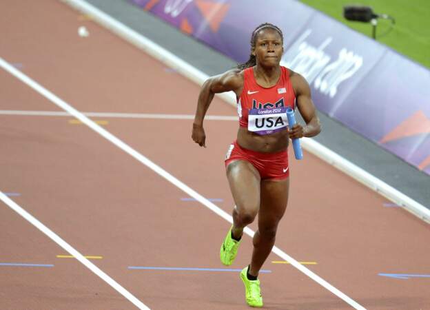 Lauryn Williams a été sacrée championne olympique au 4 X 100 mètres à Londres en 2012...